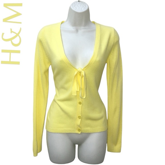 H&M Yellow Lightweight  Cardigan Sweater - Women’s 6 - Picture 15 of 15